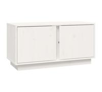 (white) vidaXL Solid Wood Pine TV Cabinet Indoor TV Console Media Unit Multi Colours