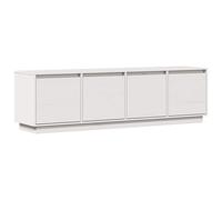vidaXL TV Cabinet White 156x37x45 cm Solid Wood Pine