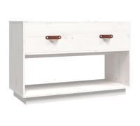 Vidaxl Tv Cabinet White 90X40X60 Cm Solid Wood Pine, White