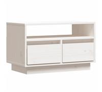 (white) vidaXL Solid Wood Pine TV Cabinet Wooden Hifi Cabinet TV Stand Multi Colours
