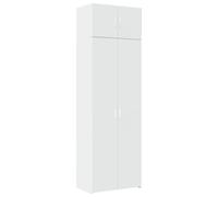 (white) vidaXL Storage Cabinet Hall Side Cabinet Sideboard Smoked Oak Engineered Wood