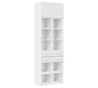 vidaXL Storage Cabinet White 70x42.5x225 cm Engineered Wood