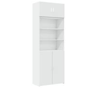 (white) vidaXL Storage Cabinet Hallway Side Cabinet Sideboard Black Engineered Wood