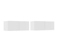 Vidaxl Tv Cabinets 2 Pcs White 80X30X30 Cm Engineered Wood