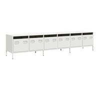 (white) vidaXL TV Cabinet Pink 202x39x43.5 cm Cold-rolled Steel TV stand TV sideboard
