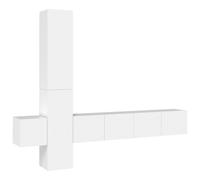 (White) vidaXL TV Cabinet Set Engineered Wood Media Unit Multi Colours/Sizes 3/5 Piece