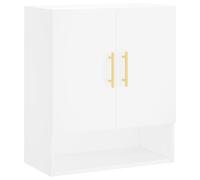 vidaXL Wall-Mounted Cabinet for Living Room, Display and Storage Cabinet, Engineered Wood, Moisture, White - 60x31x70 cm