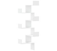 Vidaxl Wall Corner Shelf White 45X45X147 Cm Engineered Wood
