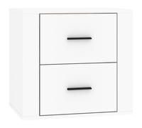 Vidaxl Wall-Mounted Bedside Cabinet White 50X36X47 Cm
