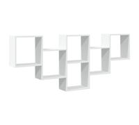 Wall Shelf 159x18x66cm White Engineered Wood Floating Display Shelf Wall-Mounted