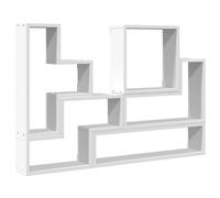 (white) vidaXL Wall Shelf Floating Shelf Wall Mounted Storage Rack Engineered Wood