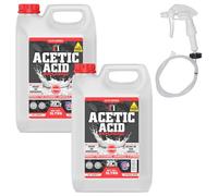White Vinegar 30% Acetic Acid Glyphosate Free Concentrate 6 x Stronger Than Regular White Vinegar | Cleaning Vinegar, Tough Stain Remover & Natural Weed Killer with Long Hose Trigger (2, 5 Liter)