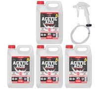 White Vinegar 30% Acetic Acid Glyphosate Free Concentrate 6 x Stronger Than Regular White Vinegar | Cleaning Vinegar, Tough Stain Remover & Natural Weed Killer with Long Hose Trigger (4, 5 Liter)