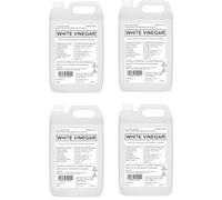 White Vinegar 5L x 4 - Carbon-Filtered Food-Grade Vinegar for Cleaning, Pickling, Cooking & Deodorising