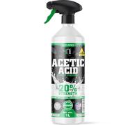 White Vinegar Acetic Acid 20% Spray 1 Litre | Concentrated Multipurpose Cleaner | Suitable for Descaling, Kitchen, Bathroom & Hard Surface Cleaning (Pack of 5)