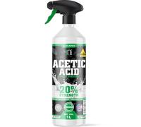 White Vinegar Acetic Acid 20% Spray 1 Litre | Concentrated Multipurpose Cleaner | Suitable for Descaling, Kitchen, Bathroom & Hard Surface Cleaning (Pack of 3)