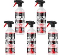White Vinegar Cleaning Unscented 5000 Ml - 5 X 1 Litre 30% Multi-Purpose Cleaner, Limescale Remover, Descaler, Patio Cleaner