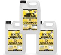 White Vinegar Lemon Fragranced 5 Litre | 5% Acidity Food Grade Vinegar | Acetic Acid Free | Multipurpose Cleaning, Descaling, Pickling, Cooking & Household Use (Pack of 3)