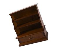 White Vintage Dollhouses Bookcase 1/12 Scale Tiny for Children's Toy Storage and Display Miniature Bookcase for Living Room