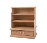 White Vintage Dollhouses Bookcase 1/12 Scale Tiny Shelf For Kids Toy Storage And Display