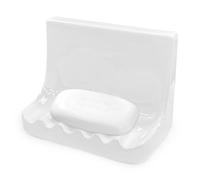 White Vintage Wall-Mounted Ceramic Soap Dish for Shower Wall