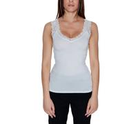 White Viscose Tank Top Spring/Summer - female - VERO MODA - Sleeveless Tops - White - L - Tops L