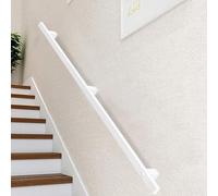 White Wall il IndoorOutdoor Wrought Iron Grip Bar Industrial Pipe Stair Railing for Hallways Villas Lofts Safe & SLE for s