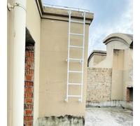 White Wall Mounted Fire Ladder 128 cm Ideal for Cellar Loft Bed Emergency Exit Solution Design Space Saving Safety Equipment for Home and Office