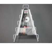 White Wall-Mounted Lid Holder For 6 Places