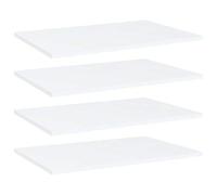 White Wall Shelves 4-Pack, 60x40x1.5 cm, Layered Plywood, Floating Storage for Entryway, Decorative Wall-Mounted Shelves, Modern Shelf Unit for Home Decor