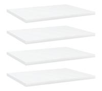 White Wall Shelves Set of 4-40x30x1.5 cm Multilayer Wood, Floating Storage for Entryway, Living Room & Home Decor, Stylish Wall-Mounted Shelving Units