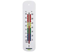 White Wall Thermometer To Measure Room Temperature In The Home Office Garden or Greenhouse - Stylish Accurate Room Thermometer