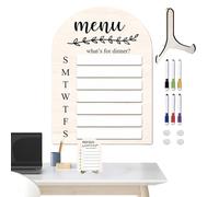 White Wall Weekly Planner - Whiteboard Weekly Planner | Made of Wood - Organisational Material Office Supplies Desk Decoration Study School Learning Accessories