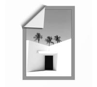 White Walls, Silent Palms Minimalist Unframed Wall Art Print A1 (84.1×59.4cm), Wall Decor for Living Room, Bedroom, Office & Home, Art Gift