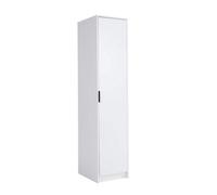 White Wardrobe 1 Door Space Saving Bedroom Home Furniture Clothing Storage