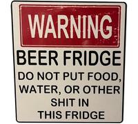 White Warning Beer Fridge Magnet, Funny Beer Fridge Magnet, Refrigerator Magnets Stickers DO NOT Put Food, Water, OR Other Shit in This Fridge, Kitchen Accessories, Refrigerator Magnets