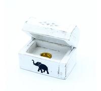 White Washed Incense Cone Holder - Elegant 8Cm Smoke Box For Meditation & Decor