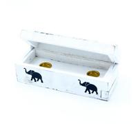 White Washed Incense Holder - 15Cm Cone Smoke Box For Relaxation