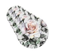 White Watercolor Floral Rose Car Air Fresheners Cards 4 Pcs Hanging Fragrance Scented Cards Long-Lasting Car Aromatherapy Tablets for Wardrobe Bathroom Car Interior Mirror Pendant Gifts