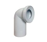 White WC Toilet Waste Water Pan Connector Soil Pipe 110mm 90 degree Elbow