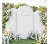 White Wedding Arch Cover (7.2FT, 6.6FT, 6FT) Set of 3 Arch Covers Stretchy Backdrop Spandex Fitted Chiara Backdrop Stands Cover for Birthday Party Baby Shower Wedding Arch Stand Decoration