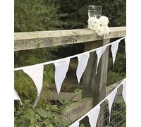 White Wedding Bunting - 10m Single Sided Bunting