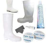 White Wellington Boot Repair Kit - Fast, Durable, and Flexible Repairs for Wellington Boot: Great for Splits, Cracks, and Holes