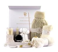 White Wellness Box 12pc Self Care Spa Gift Basket for Women - Loving Gift Basket for Mothers Day, Birthday, Best Friend set, Womens Beauty Kit. Luxury Gifts with Scented Candle, Bath Bomb.