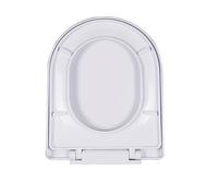 White,Wemune D Shape Toilet Seat Soft Close, 36 * 44.5Cm Color Toilet Seats with Quick Release, D Shaped Colored PP Toilet Lid with Top Fixing Hinges