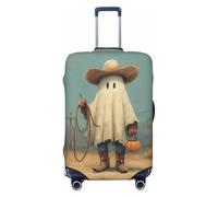 White Western Cowboy Ghost in Desert Elastic Travel Luggage Covers Dustproof Scratch-Resistant Suitcase Protector Fit 22-24 Inch