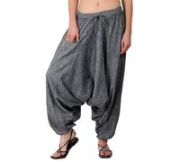 White Whale you think, we bring Whitewhale Mens Women Cotton Stripe Aladdin Loose Baggy Boho Hippie Harem Pants Grey