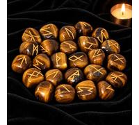 White Whale you think, we bring Whitewhale Tiger Eye Rune Stones Tumbled Engraved Lettering Crystal Set Healing Chakra Reiki