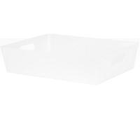 White Wham Plastic Large Rectangle Studio Handy Storage Basket 26Cm X 35Cm 6L