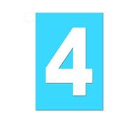 White Wheelie Bin Number 4 - Self Adhesive Waterproof Durable Vinyl Stickers - Digitally Cut to the sticker Shape - size 170mm By PARTY DECOR (4)